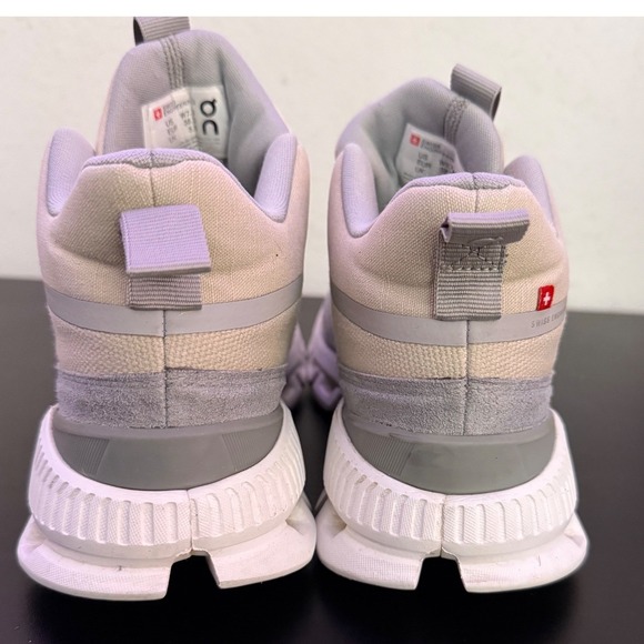 On Cloud Hi Womens Glacier Grey Sneakers Size 7.5 Suede Shoes Running Walking - Picture 2 of 13